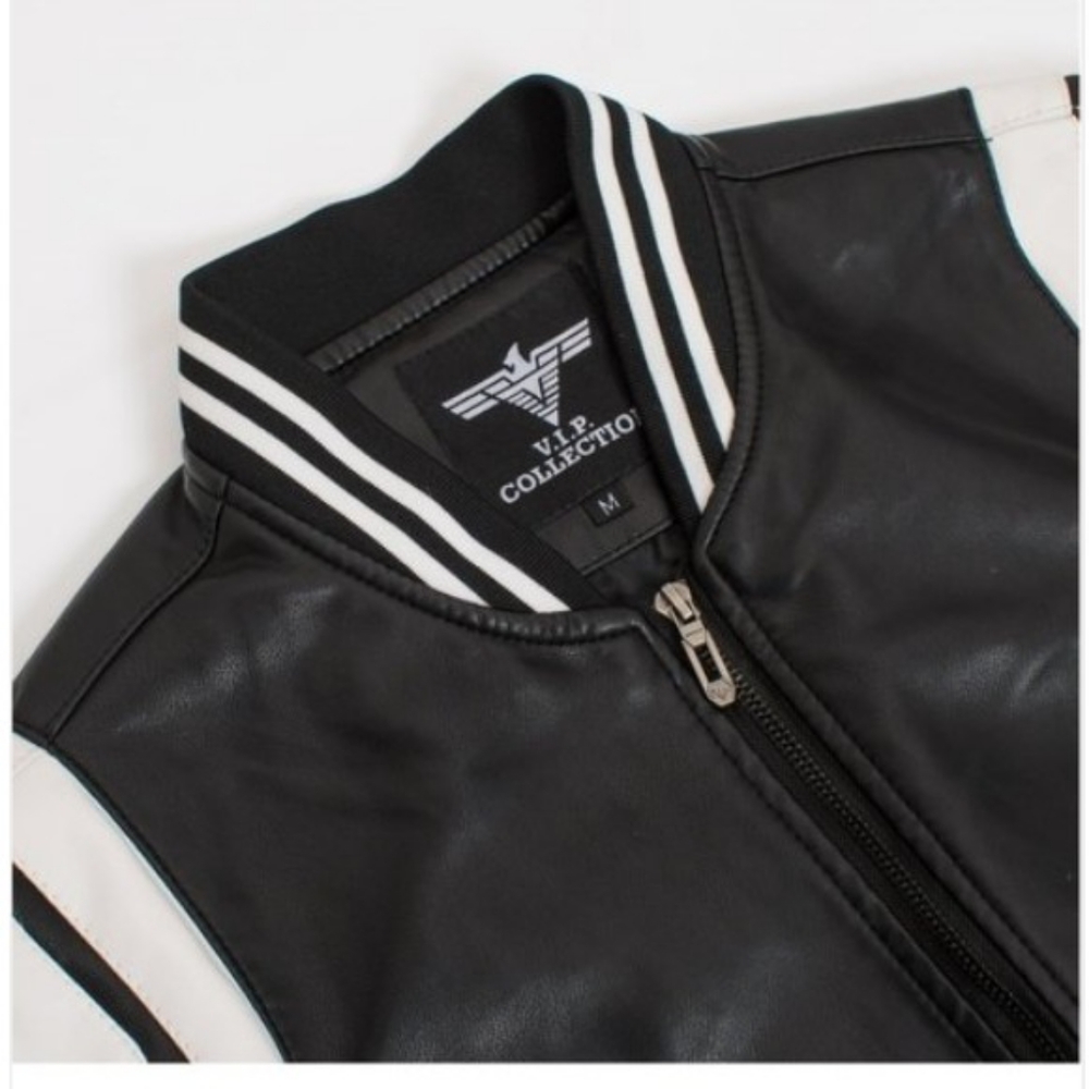 VIP Collection Black Leather Jacket - Picture 8 of 12